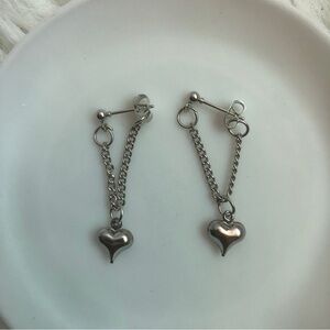 Super fun & cute heart dangle earrings